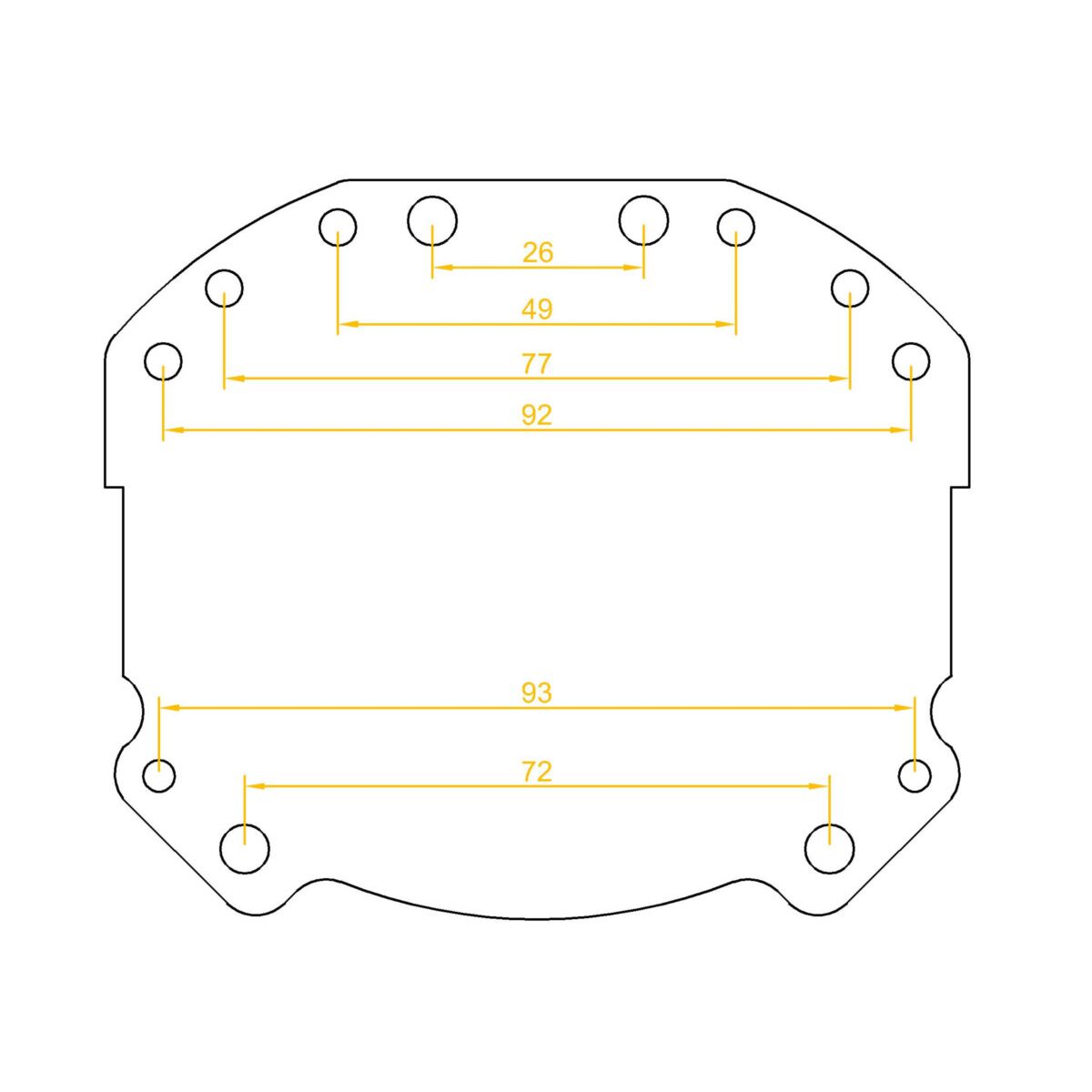 Чертеж линзы hella 3r